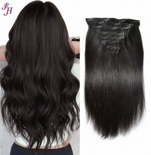 straight clip in hair extension