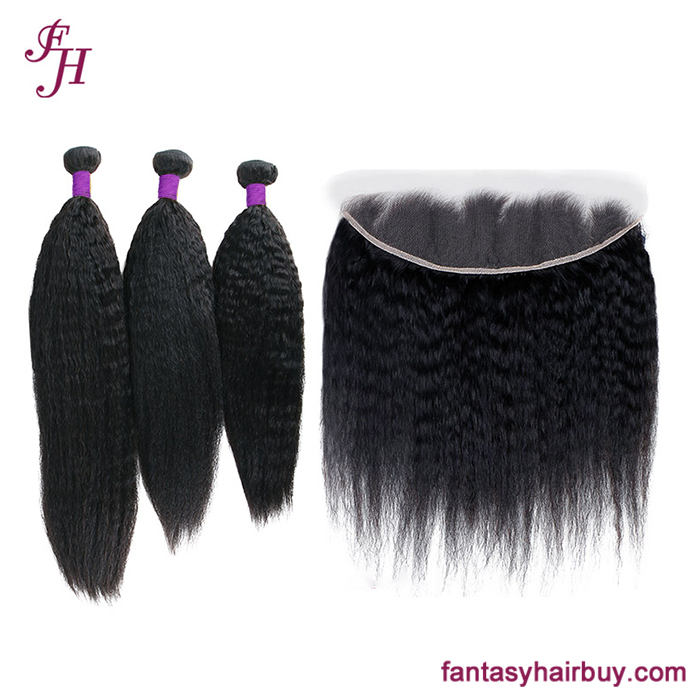 kinky straight hair with frontal