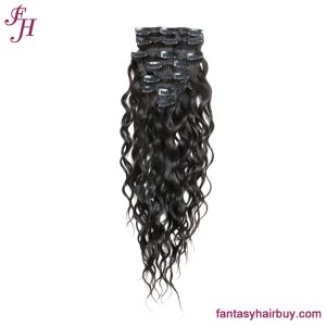 curly clip in hair extensions 1piece