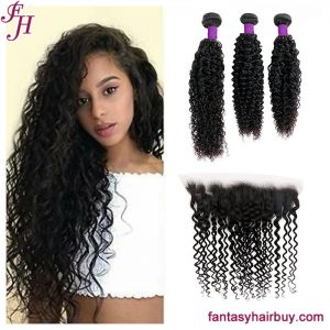 deep curly lace frontal with bundle