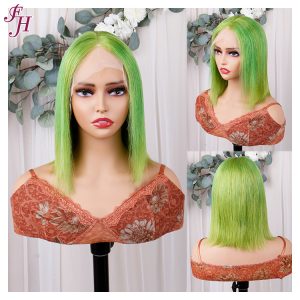 color lace frontal bob wig