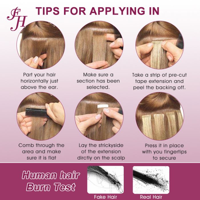 how to install tape hair