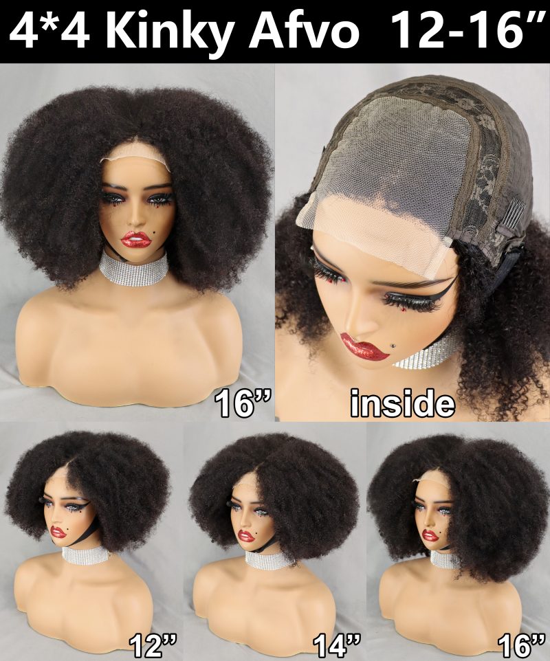 4x4 kinky afro wigs