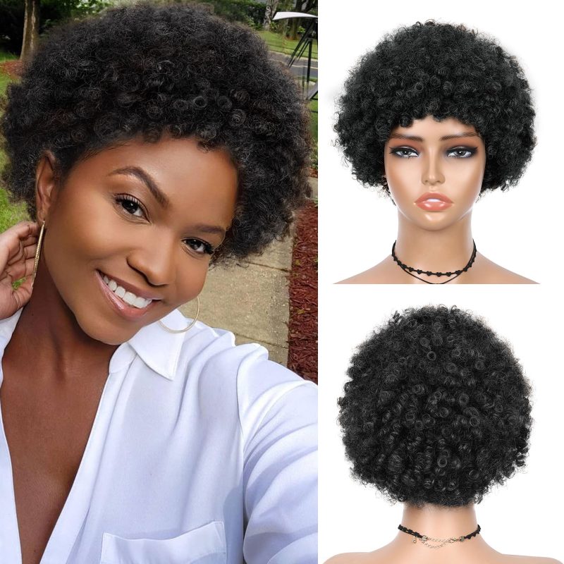 afro human hair wig