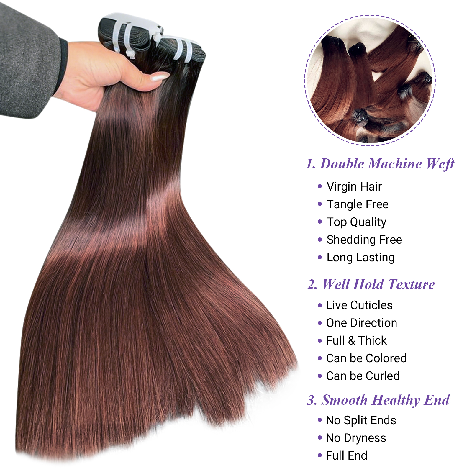 raw human hair