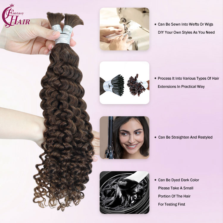 afro kinky bulk human hair