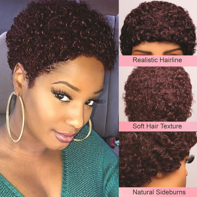 pixie curly wig glueless