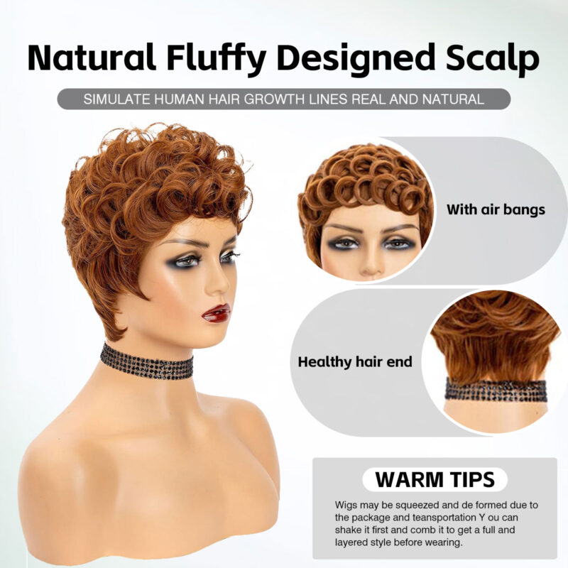brown short wigs