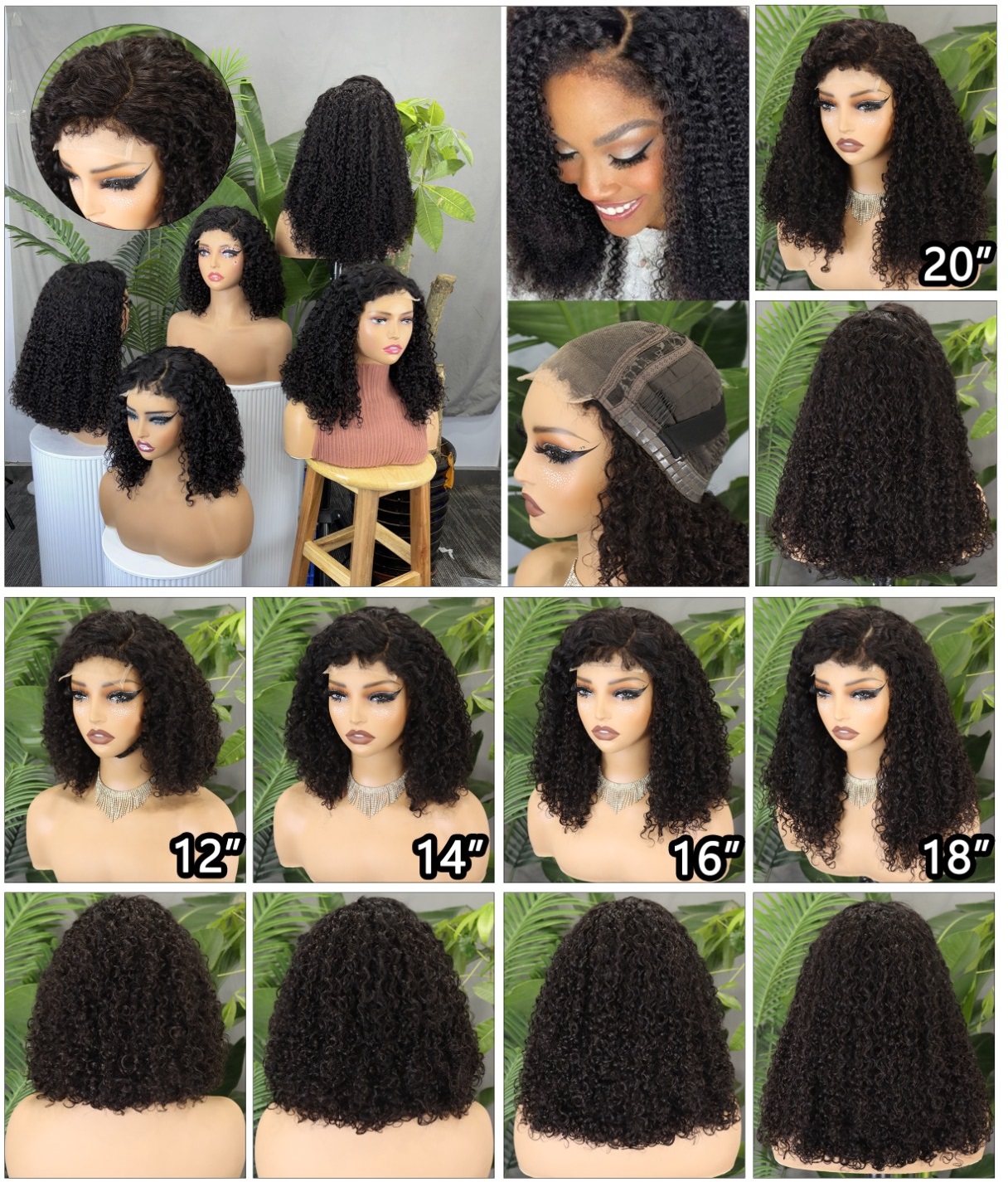 pissy curly human hair wig