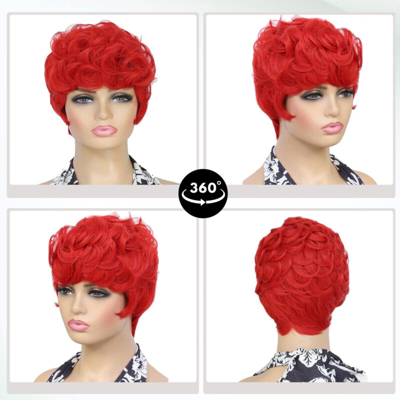 red short wigs