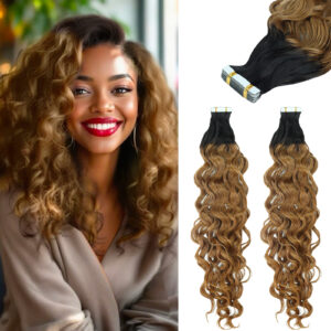curly tape in hair
