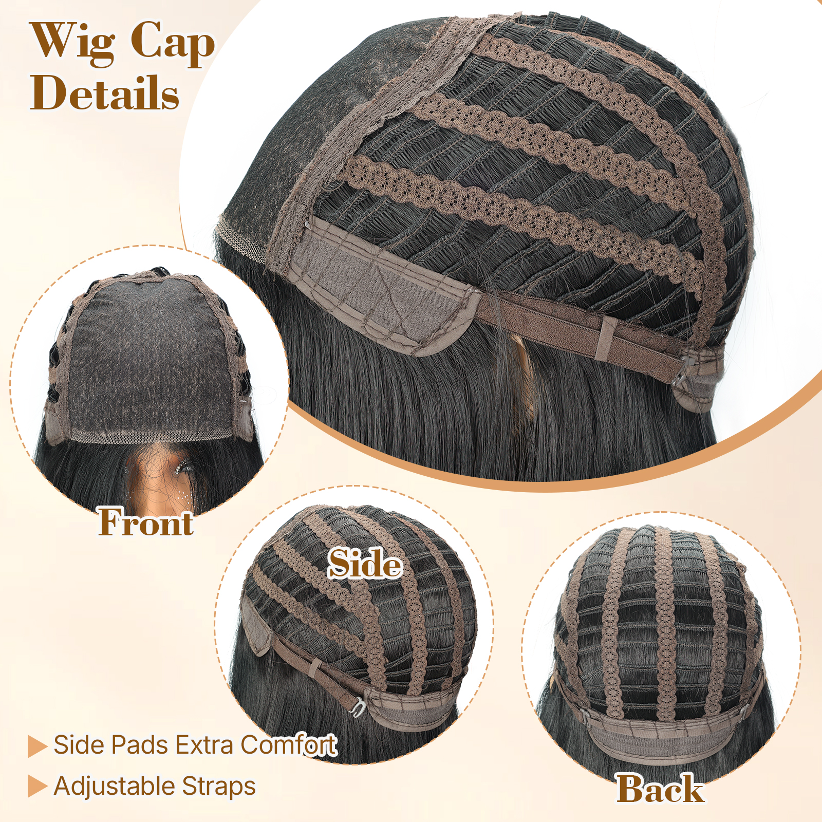 rose net lace wig cap