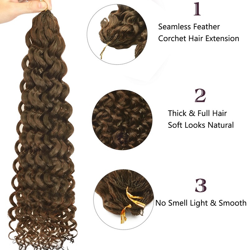 crochet de plumes en cheveux humains