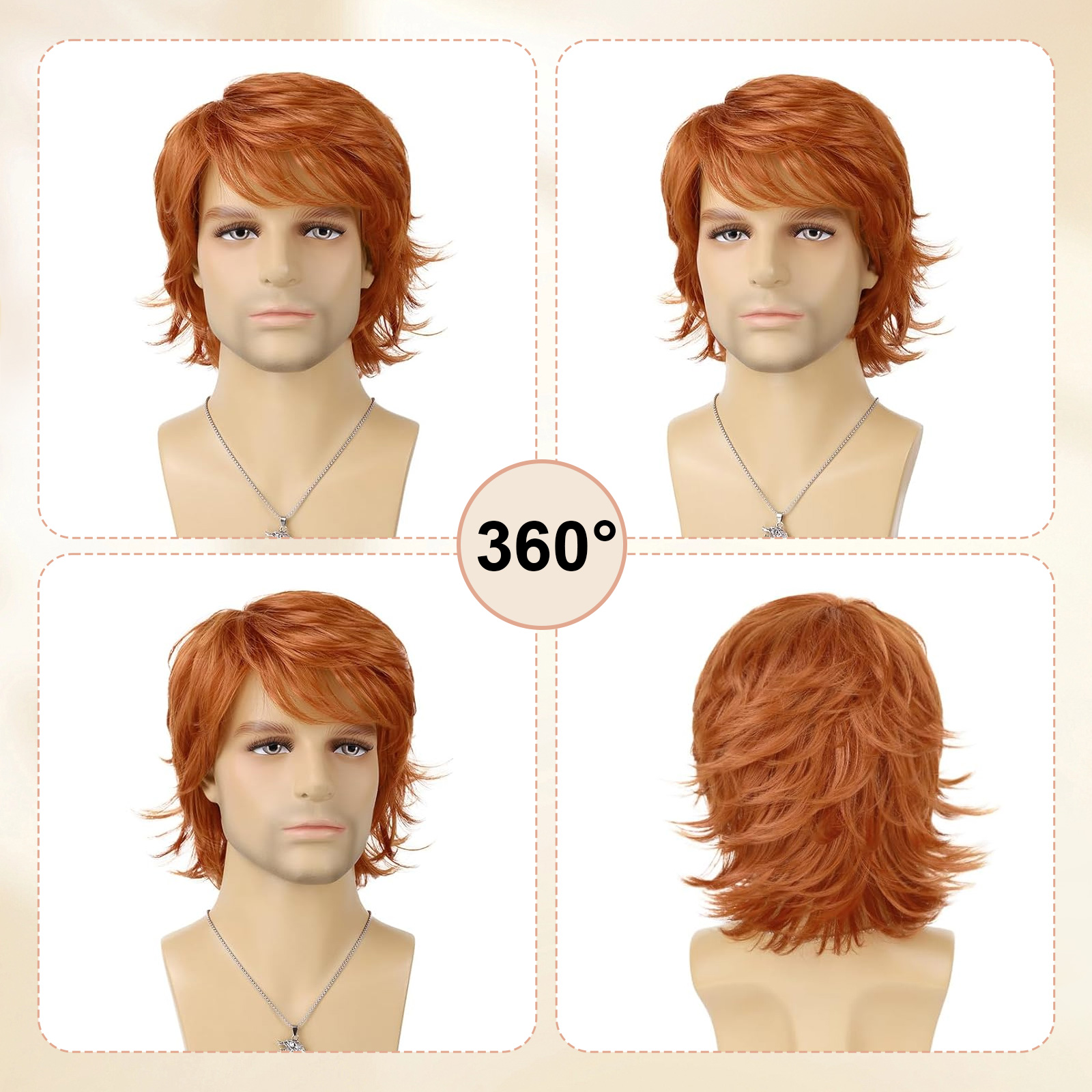 synthetic wig for men