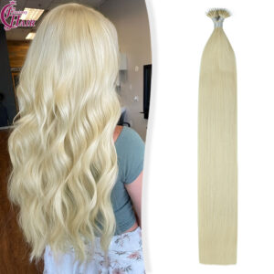 Blonde hair extensions