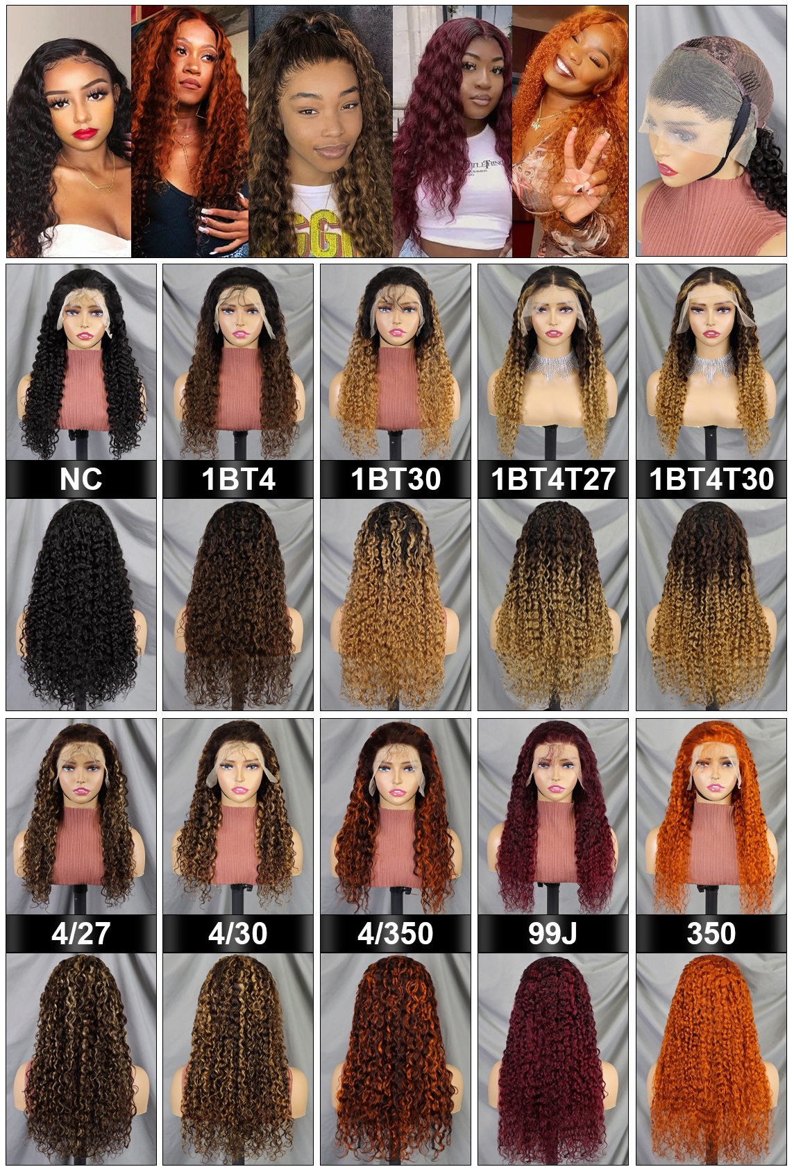 water wave human hair wigs