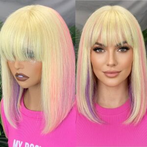lace bang bob wig