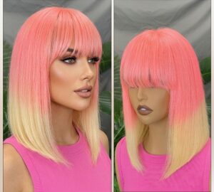 lace bang bob wig