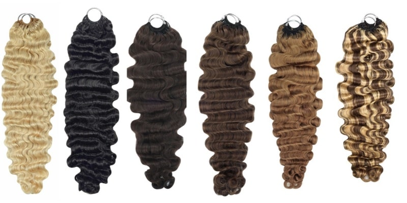 color crochet human hair wholesale