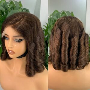 peruca de cabelo humano encaracolado