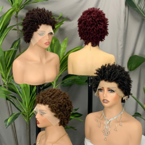 screw curls afro pixie wig