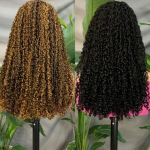 pixie curly human hair wig